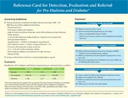 Diabetes Reference Card
